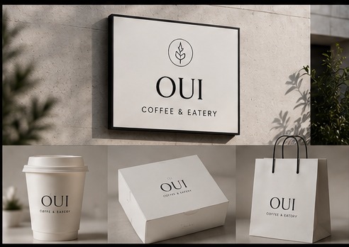 Oui Coffee & Eatery — branding and packaging