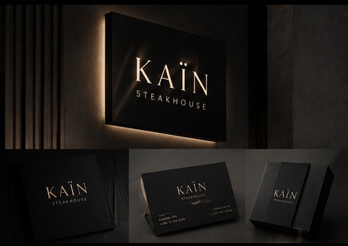 Kaïn Steakhouse — branding and packaging